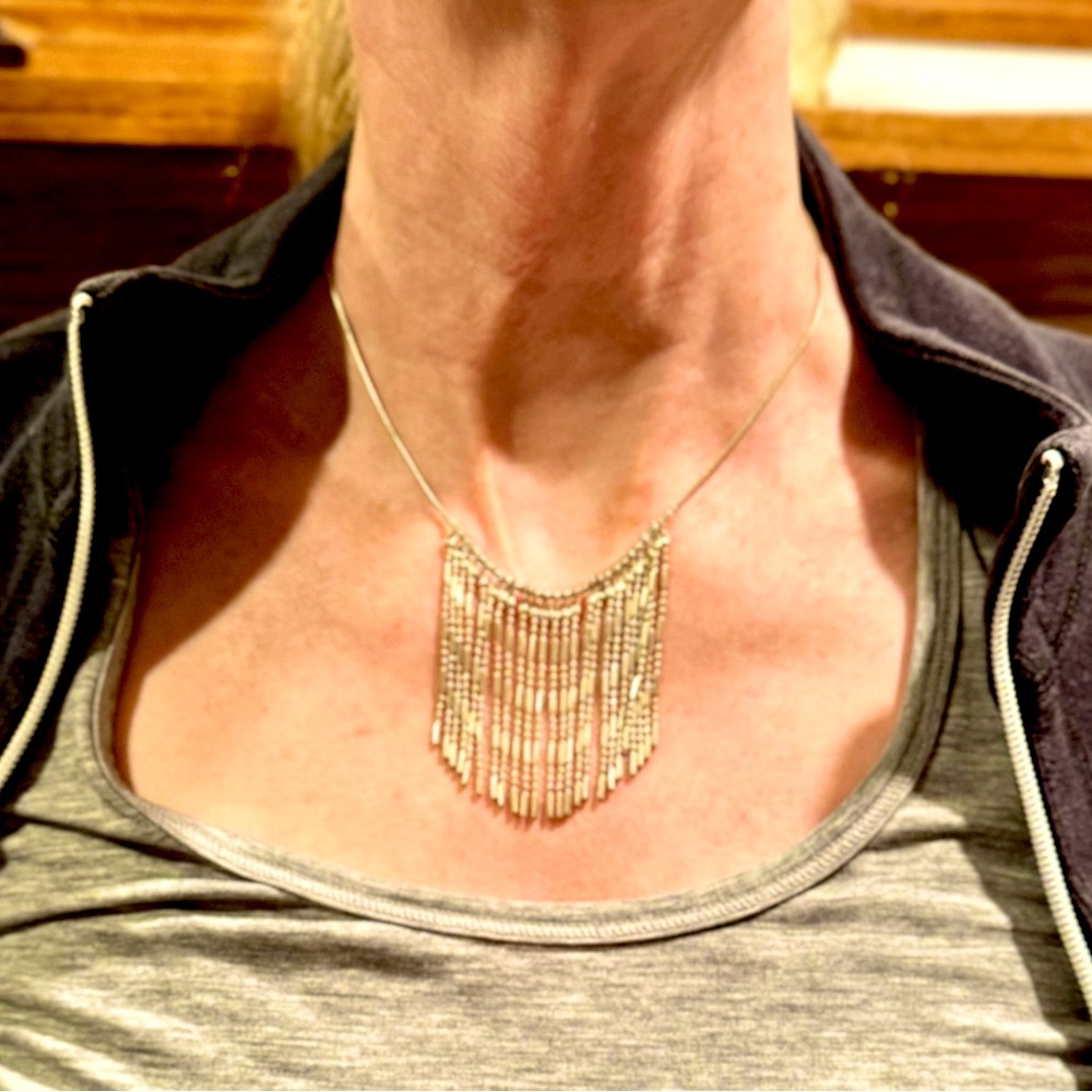Silver Fringe Necklace